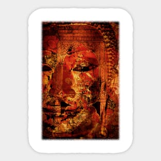 The Lord Buddha - Abstract Illustration Of The Face Of The Lord Sticker